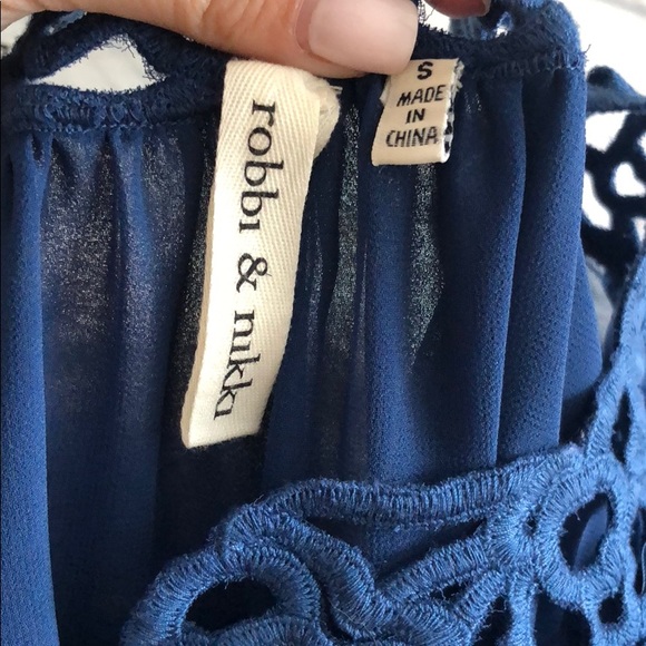 Blue silk blouse - Picture 5 of 5